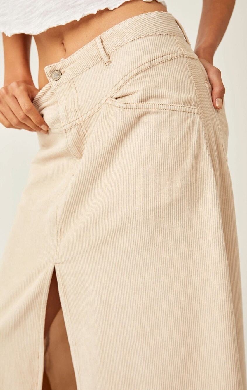 Free People Come As You Are Corduroy Maxi Skirt - NWOT Sz 8